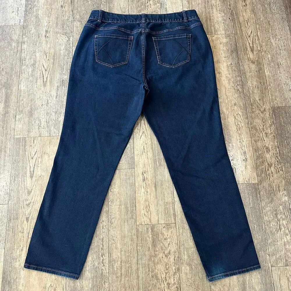 Lane Bryant High Rise Straight Leg Womens Size 22 Blue Jeans Denim Pants 39x32 - Picture 2 of 12